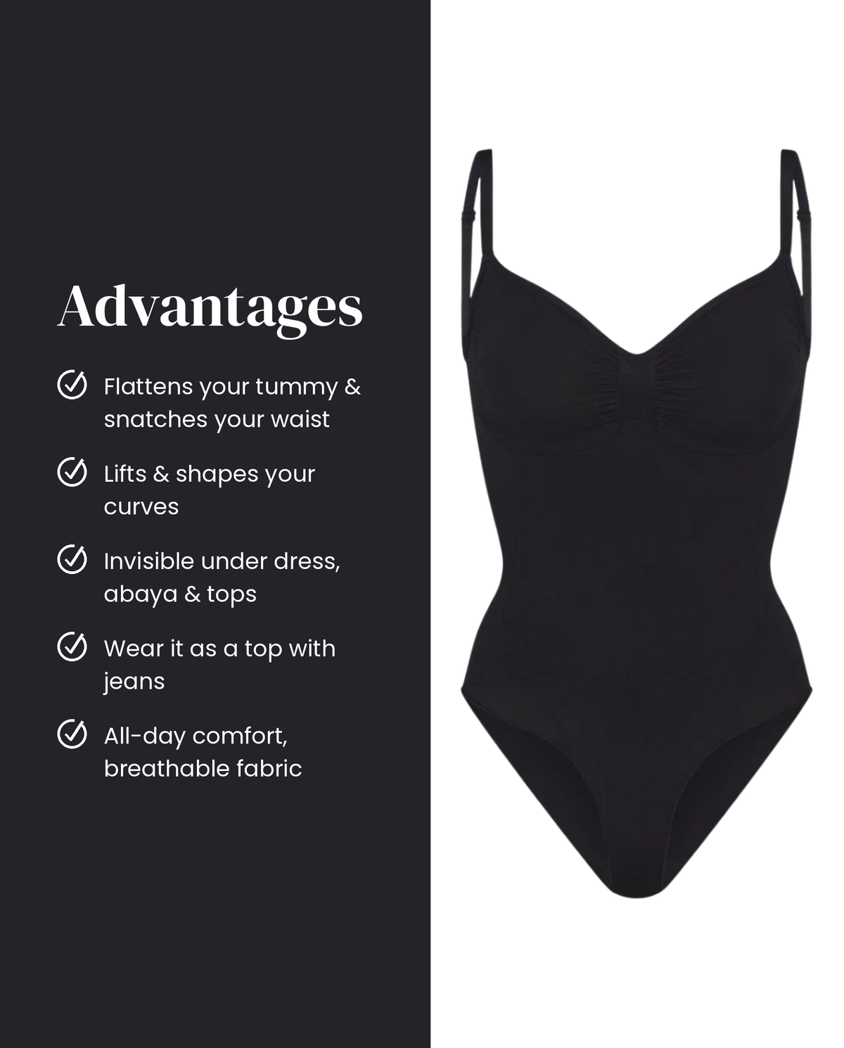 SculptFit Snatched Thong Bodysuit