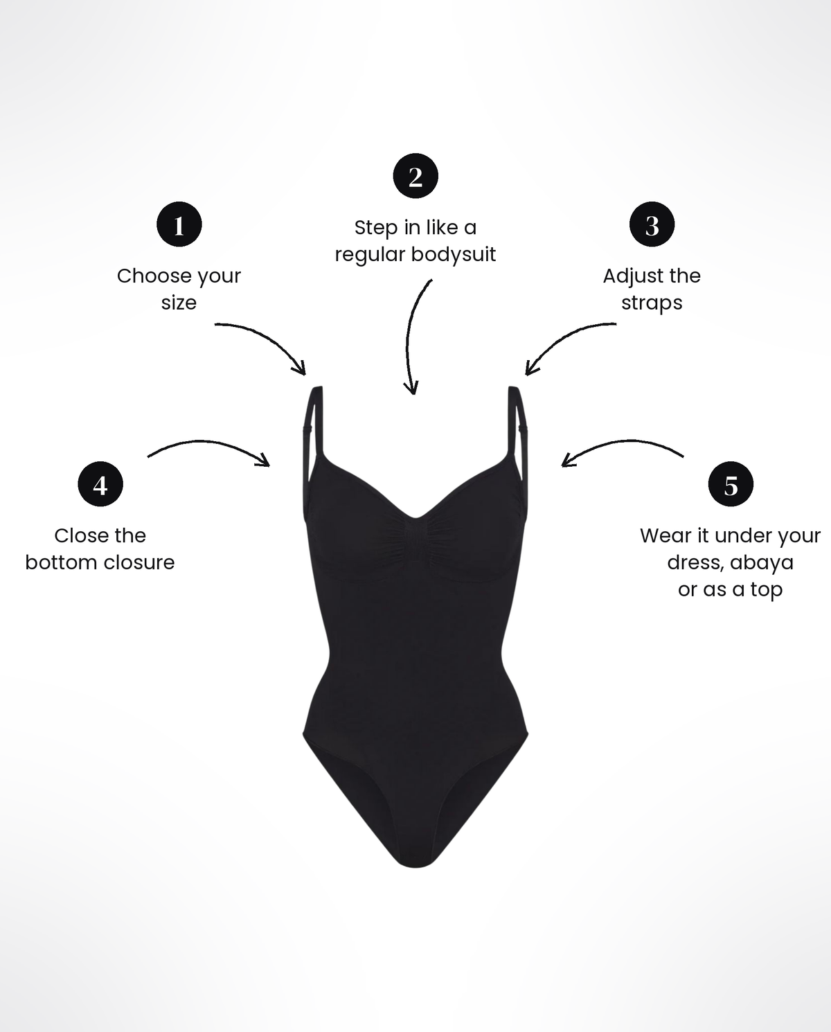 SculptFit Snatched Thong Bodysuit
