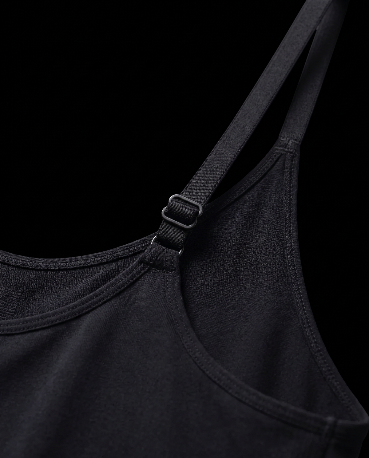 SculptFit bodysuit in Black, adjustable strap detail